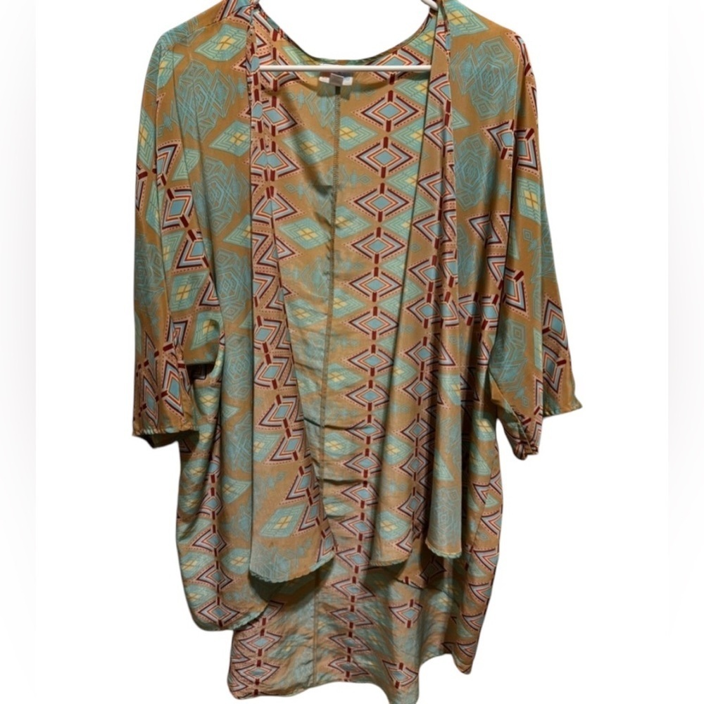 LuLaRoe Kimono Cardigan Open Front Lindsay Silky Feel Sz L
